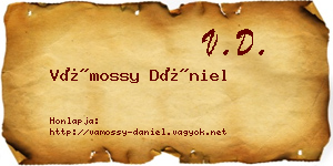 Vámossy Dániel névjegykártya